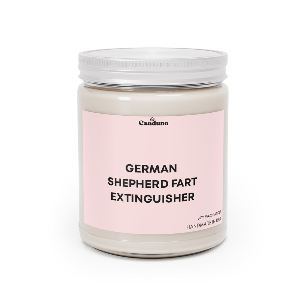 "German Shepherd Fart Extinguisher" 9oz Scented Jar