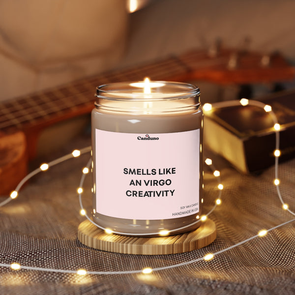 "Smells Like an Virgo Creativity" Scented Soy Jar (9 oz)