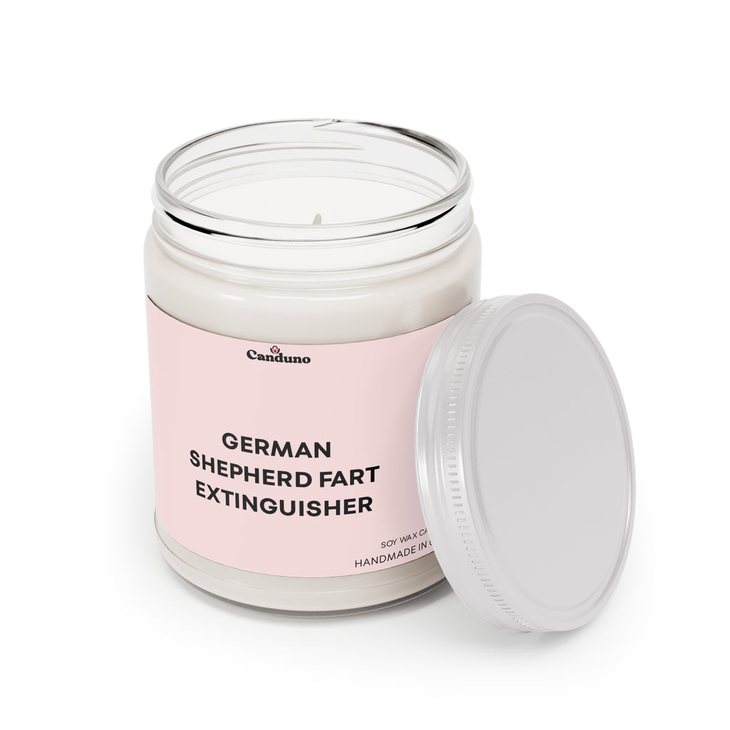 "German Shepherd Fart Extinguisher" 9oz Scented Jar